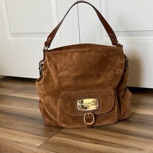 Michael Kors Brown Suede Shoulder Bag - Women